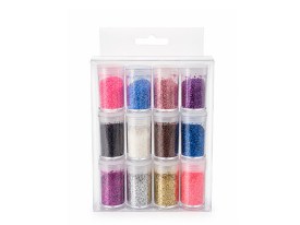 Pack 12 frasquitos chicos glitter brillante